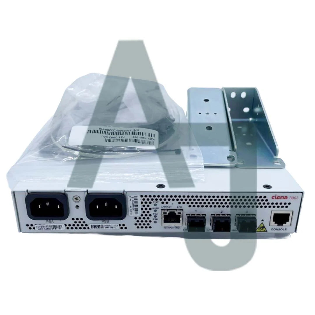 3903,(2)100M/1G SFP,(1)100M/1G SFP/RJ45,DUAL AC POWER,REQ. POWER CABLE