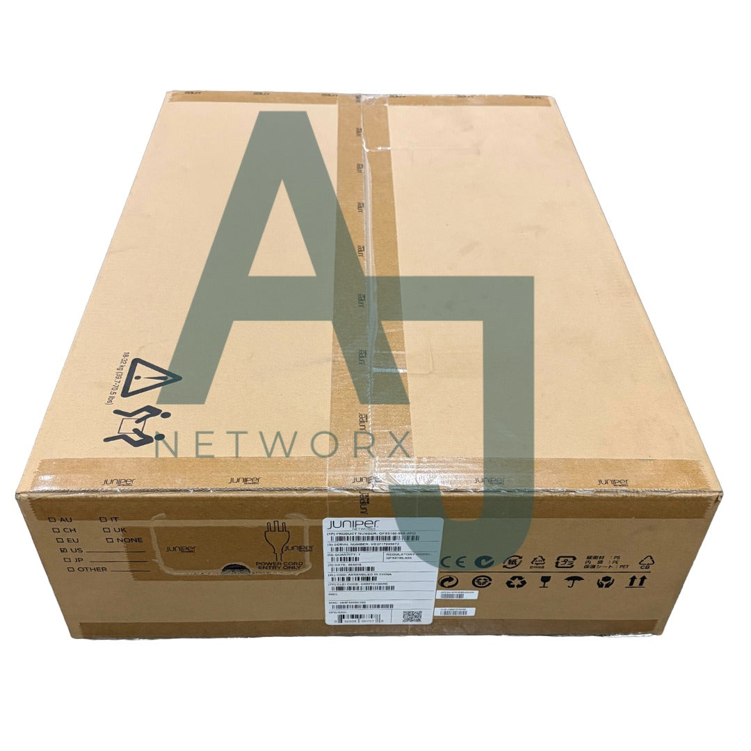 QFX5100, 96 SFP/SFP+, 8 QSFP+, redundant fans (front to back), redundant AC (factory-sealed)