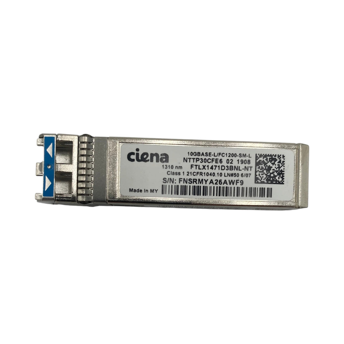 TRANSCEIVER,10GBASE-L/FC1200-SM-L,1310NM,3.3V,-10/85C,SFP+,20PINS,LC,ENHANCED MSA