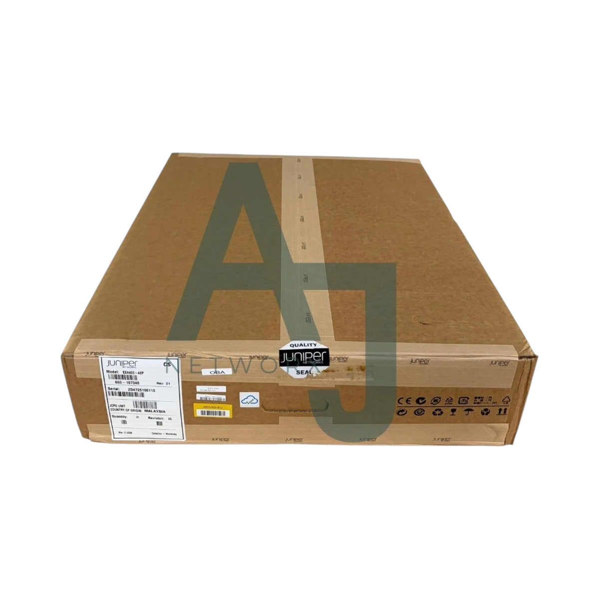 Juniper EX4400 Switch, 48x1G POE switch with 2x100G uplink/stacking ports. 90W POE. MACsec AES256. 2000W AC PSU. High POE budget.