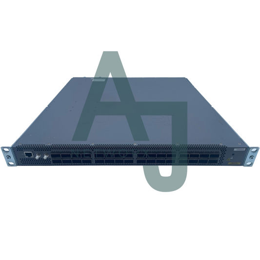 Juniper QFX5200, 32 QSFP+/QSFP28 ports, redundant fans, 2 AC power supplies, back-to-front airflow