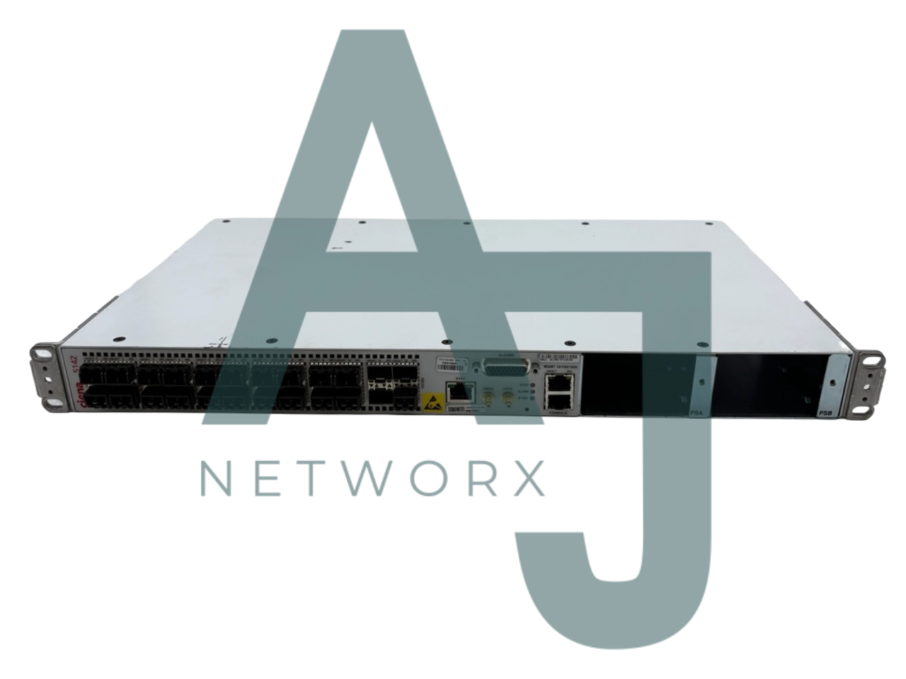 5142,(20)100/1000M SFP,(4) 1G/10G SFP+, SYNC, EXT. TEMP, (2)SLOTS AC OR DC PLUG POWER SUPPLY
