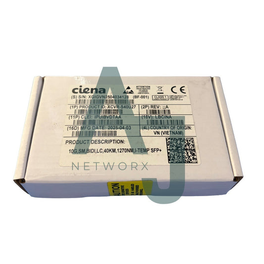 10 GIG,SINGLE FIBER SM SFP+ OPTIC,LC CONN,40 KM,1330 NM RX/1270 NM TX,EXT. TEMP.,USE W/ XCVR-S40U33