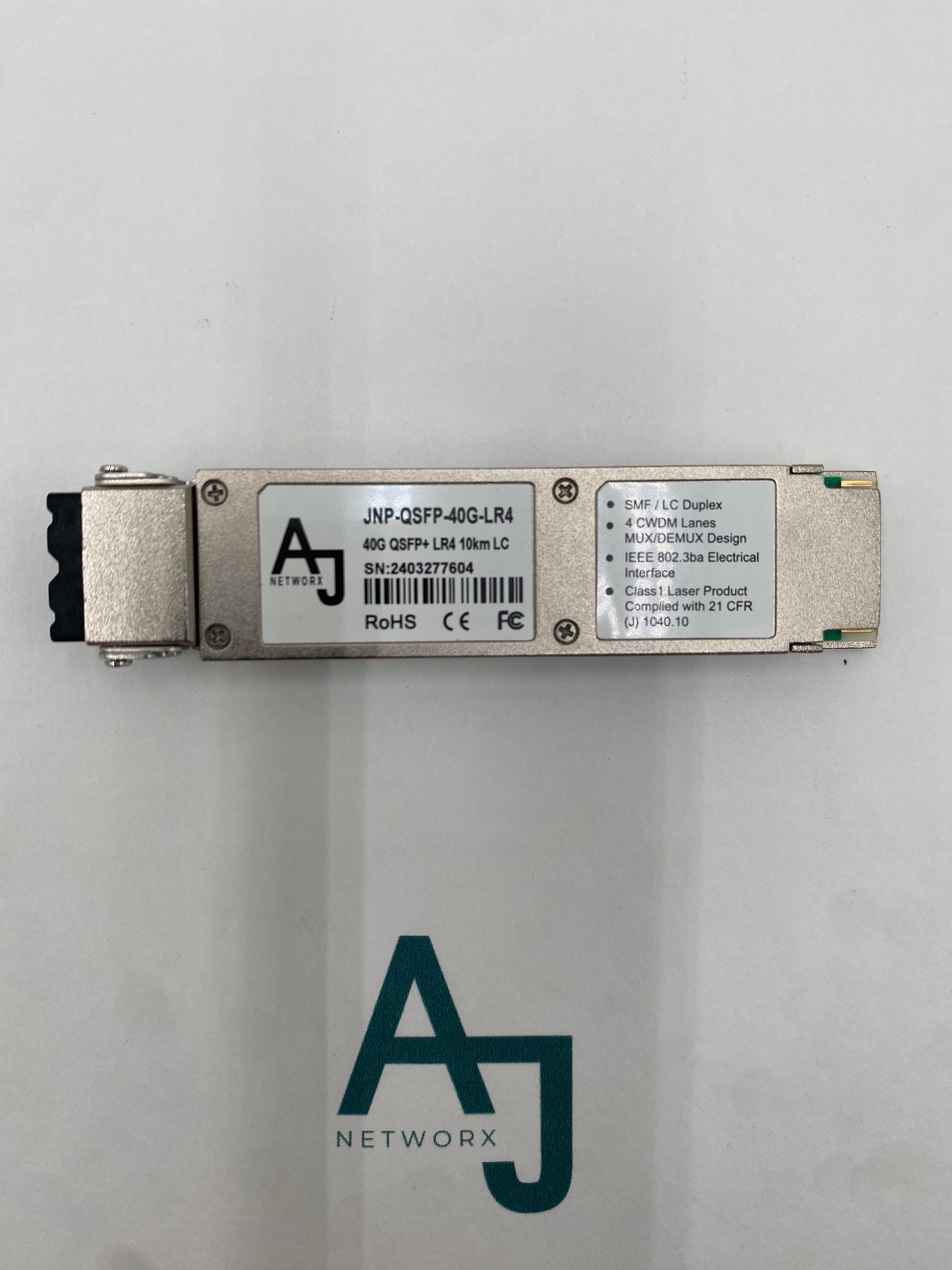 Compatible TAA Compliant 40GBase-LR4 QSFP + Transceiver (SMF, 1270nm to 1330nm, 10km, LC, DOM)