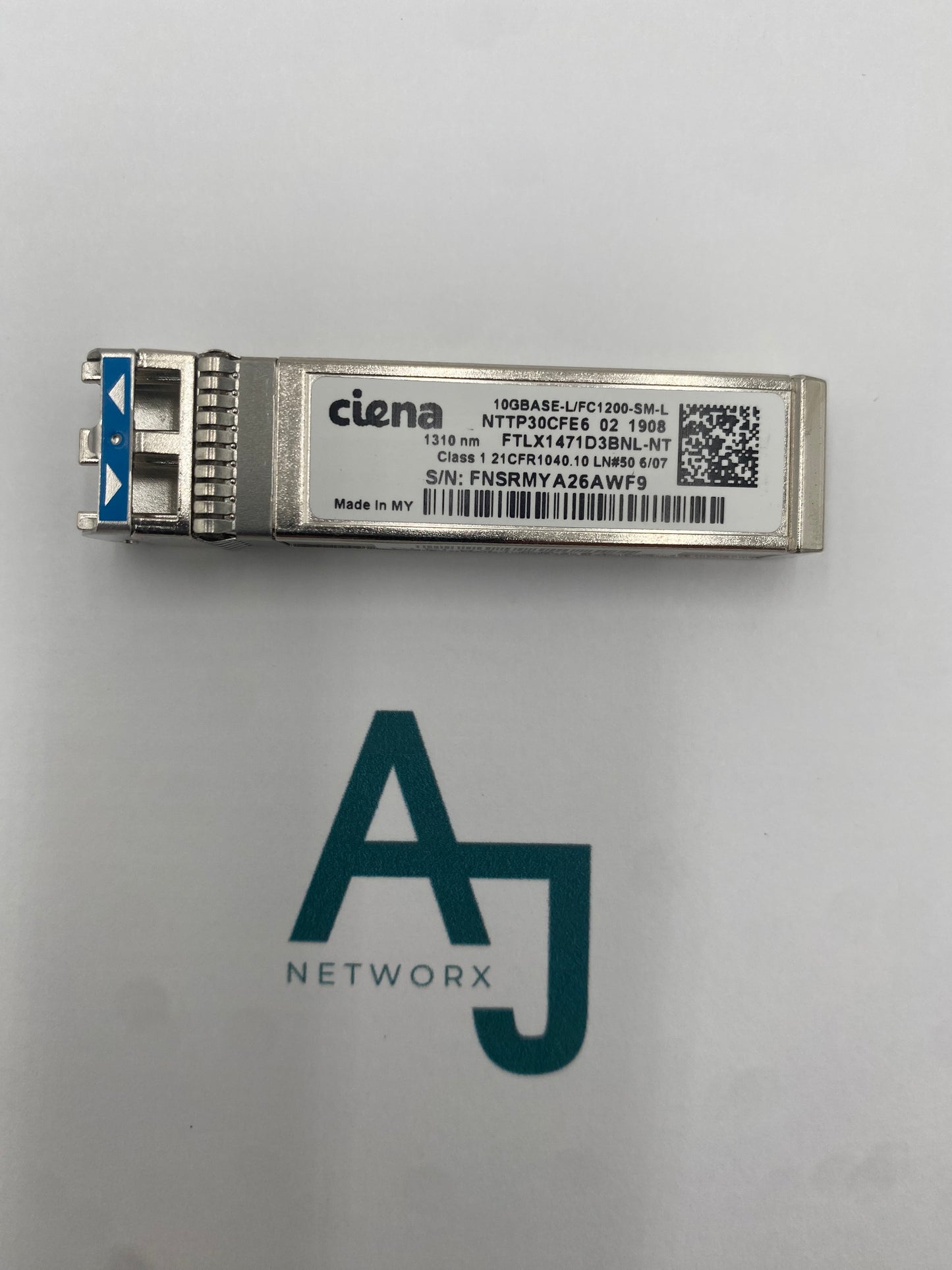 TRANSCEIVER,10GBASE-L/FC1200-SM-L,1310NM,3.3V,-10/85C,SFP+,20PINS,LC,ENHANCED MSA