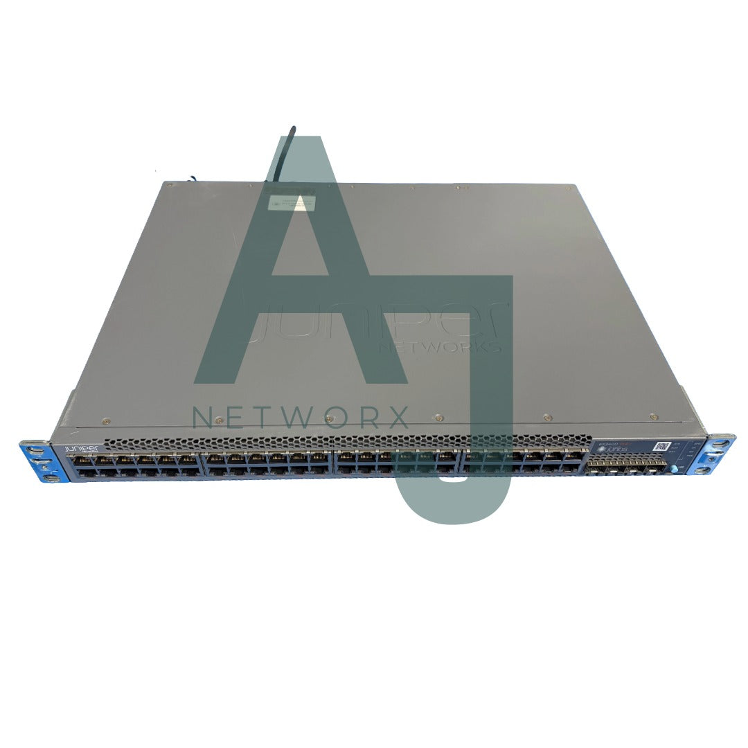 EX3400 48-port 10/100/1000BaseT PoE+, 4 x 1/10G SFP/SFP+, 2 x 40G QSFP+, redundant fans, front-to-back airflow, 1 AC PSU